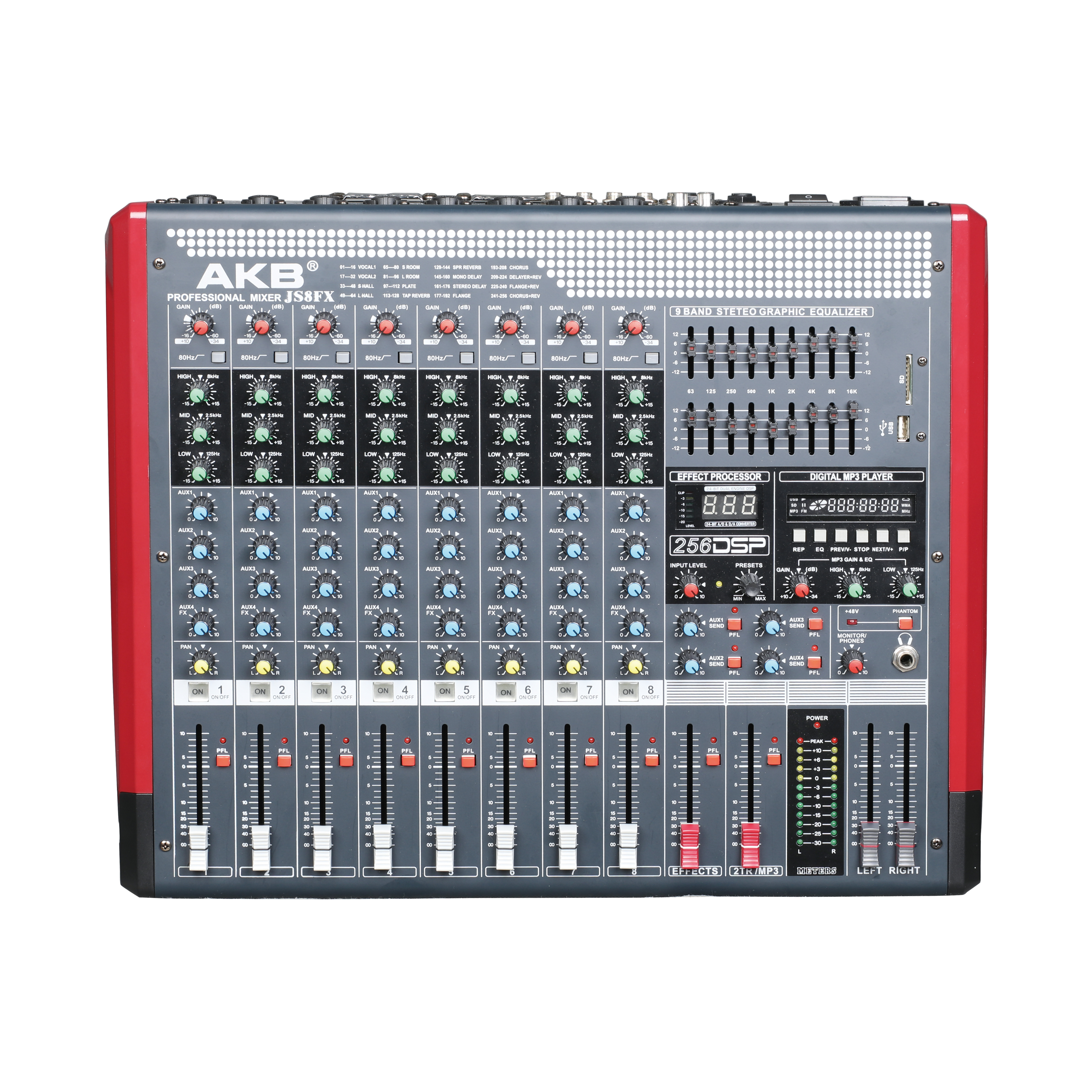 Consola mezcladora de audio PJS8FX