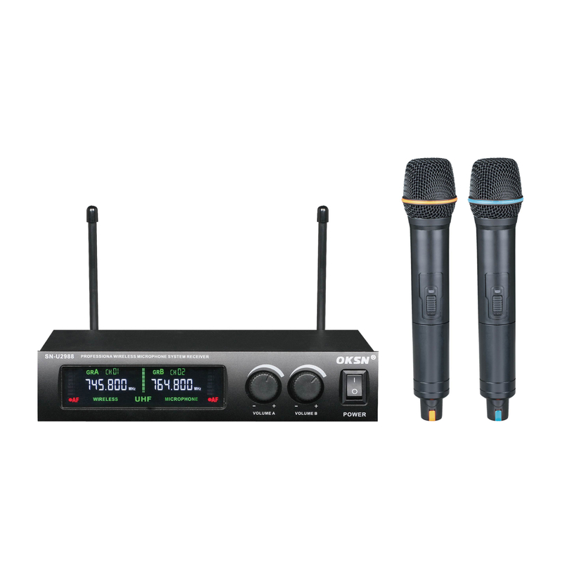 SN-2988 metal dos micrófono inalámbrico VHF de mano