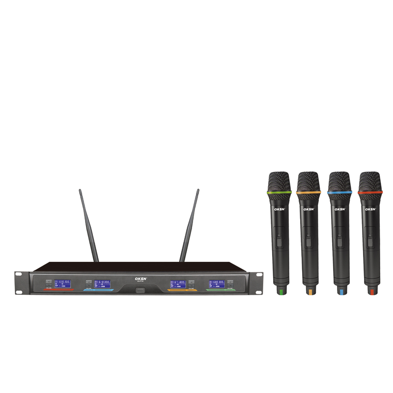 SN-P740 precio competitivo 4 canales de micrófono inalámbrico de karaoke